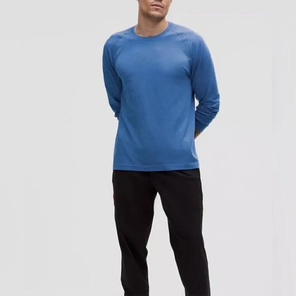 LULULEMON Metal Vent Tech Long-Sleeve Shirt XXL in Pipe Dream Blue/Pitch Blue